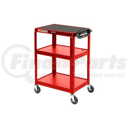 Luxor AVJ42-R Red Steel Audio Visual & Instrument Cart