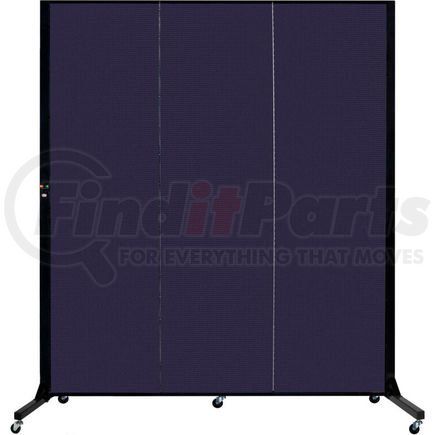 Screenflex BFSL683-DV Screenflex 3 Panel Light-Duty Portable Room Divider, 6'5"H x 5'9"L, Fabric Color: Navy