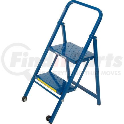 Ballymore TL218 2 Step Thin Line Folding Step Ladder, 300 lb. Capacity, Blue - TL218