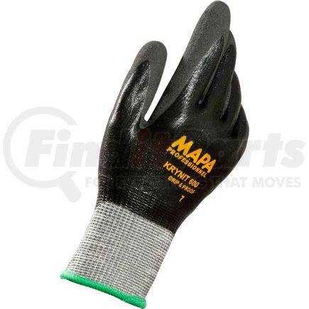 Mapa Pro 600419 MAPA&#174; Krynit Grip & Proof 600 Nitrile Fully Coated HDPE Gloves, Cut Level A2, 1 Pair, Size 9