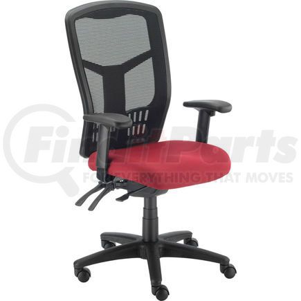 Global Industrial 248623RD Interion&#174; Mesh Office Chair With High Back & Adjustable Arms, Fabric, Red