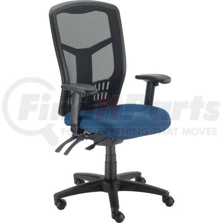 Global Industrial 248623BL Interion&#174; Mesh Office Chair With High Back & Adjustable Arms, Fabric, Blue