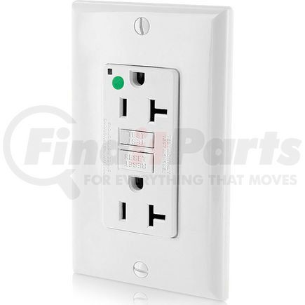 Leviton GFNT2-HGW Leviton GFNT2-HGW  20A SmartlockPro Self-Test GFCI Recpt, Hospital Grade, White