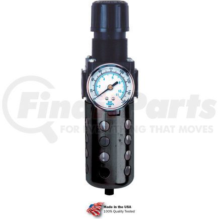 Arrow Pneumatic B754FG Arrow Integral Filter/Regulator With Gauge B754FG, Zinc & Polycarbonate Bowl, 1/2" NPT, 150 PSI