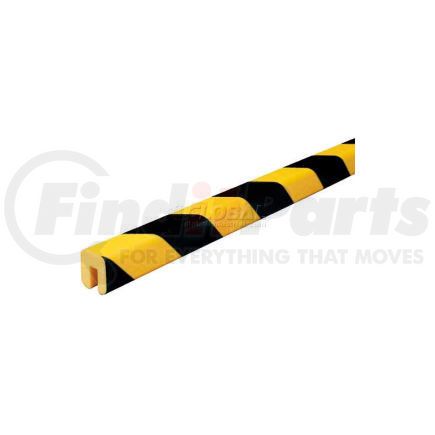 Ironguard Safety Products 60-6760 Knuffi Shelf Bumper Guard, Type G, 196-3/4"L x 1-1/16"W x 1-1/4"H, Black & Yellow, 60-6760