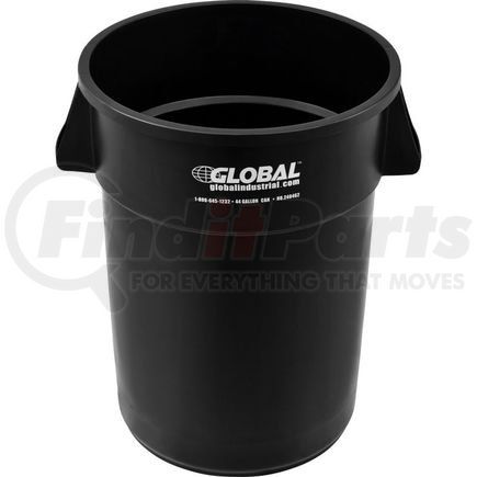 Global Industrial XDW-44BK Global Industrial&#153; Plastic Trash Can - 44 Gallon Black