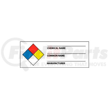 National Marker Company WOL8ALV NMC WOL8ALV NFPA Chemical Label, 1-1/2" X 4", Red/Yellow/White/Blue, PSV