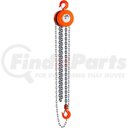 Columbus McKinnon 2258A CM Series 622 Hand Chain Hoist, 2 Ton Capacity, 10Ft. Lift