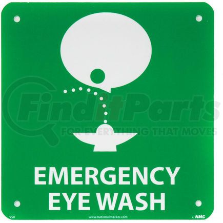 National Marker Company S50R Graphic Facility Signs - Emergency Eye Wash - Plastic 7x7