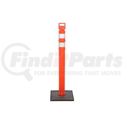 Cortina Safety Products 03-734RBC 45" Orange Ez Grab Delineator Post, Flared With 10lb Base