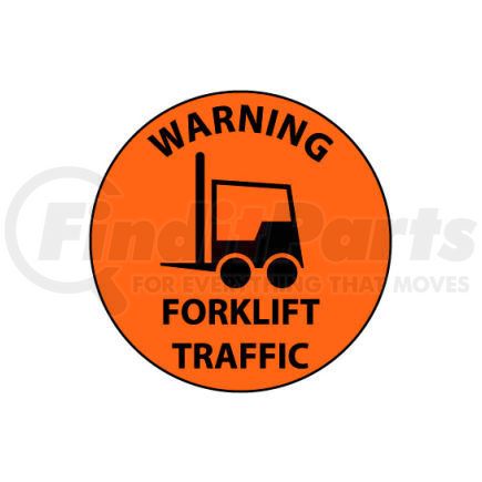 National Marker Company WFS35 Walk On Floor Sign - Warning Forklift Traffic