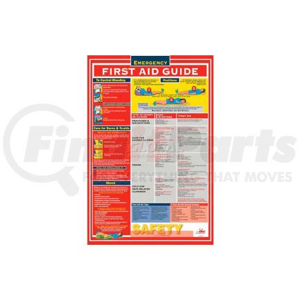 National Marker Company PST002 Poster, First Aid Guidefety, 18 x 24