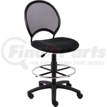 Boss B16215 Boss Mesh Drafting Stool - Fabric - Black