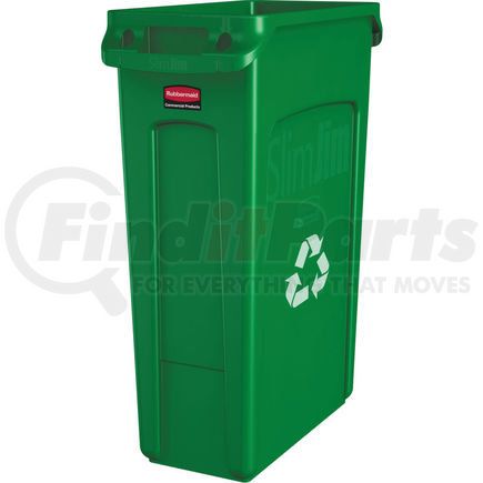 Rubbermaid FG354007GRN Rubbermaid&#174; Slim Jim&#174; Recycling Can, 23 Gallon, Green