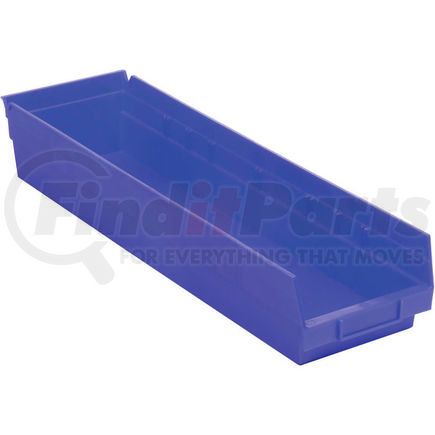 Quantum Storage Systems QSB106BL Global Industrial&#153; Plastic Nesting Storage Shelf Bin 6-5/8"W x 23-5/8"D x 4"H Blue