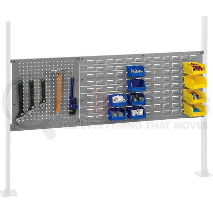 Global Industrial 318866GY Panel Kit for 60"W Workbench with 18"W Pegboard and 36"W Louver, Mounting Rail -Gray