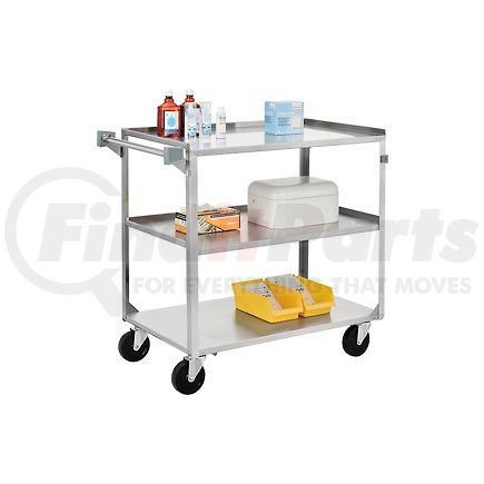 Global Industrial 800277 Global Industrial&#8482; Stainless Steel Utility Cart 39-1/4 x 22-3/8 x 37-1/4 500 Lb Cap