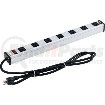 Global Industrial LTS-7H650-6ft-SP Global Industrial&#153; Surge Protected Power Strip, 7 Outlets, 15A, 450 Joules, 6' Cord