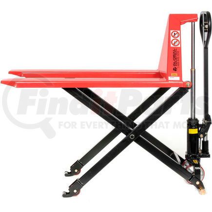 Global Industrial JL6810 Global Industrial&#153; Manual High-Lift Skid Jack Truck, 2200 Lb. Capacity, 27" x 45" Forks