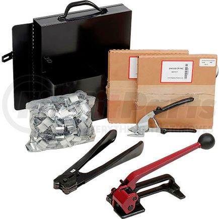 Pac Strapping Prod Inc SK48 Steel Strapping Kit With Two 1/2" x 200' Coils, Tensioner, Sealer, Cutter & Case