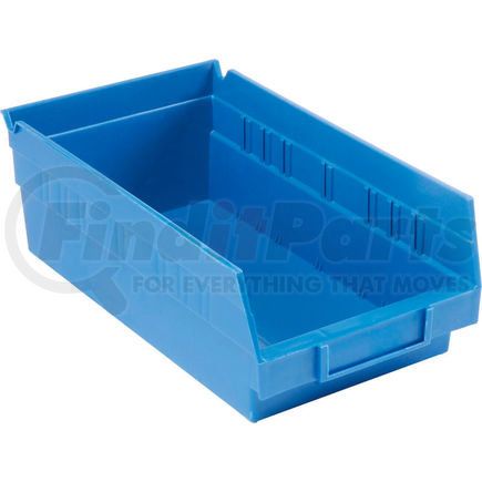 Quantum Storage Systems QSB102BL Global Industrial&#153; Plastic Nesting Storage Shelf Bin 6-5/8"W x 11-5/8"D x 4"H Blue