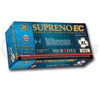 Microflex SEC375L Supreno® EC Powder-Free Extended Cuff Nitrile Examination Gloves, Blue, Large