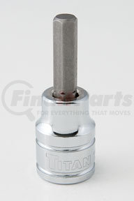 Titan 15658 Hex Bit Socket, 3/8" Drive, 1/4", Chrome