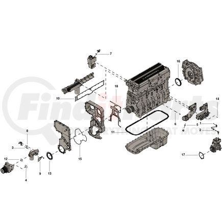 Cummins 4955591 Lower Engine Gasket Kit