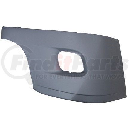 Newstar S-22969 Bumper End Cover, Grey without Fog Lamp Hole, RH