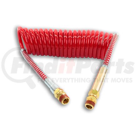 Power Products 21015R 15'red Coiled Air Line With/Brass Handle