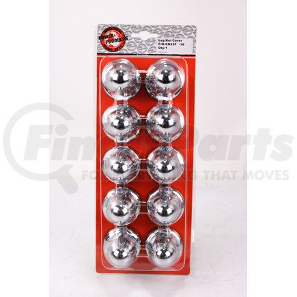 Power Products CN33F-10 Lug Nut Cover - Chrome 10-Pack 33 mm w/ Flange
