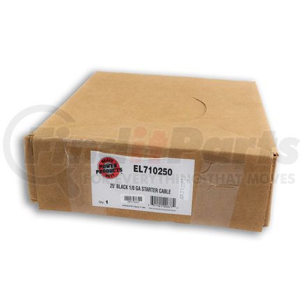 Power Products EL710250 25' Black 1/0 .550" Od Battery Cable