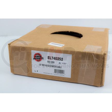 Power Products EL740252 25' Red 4/0 .706" Od Battery Cable