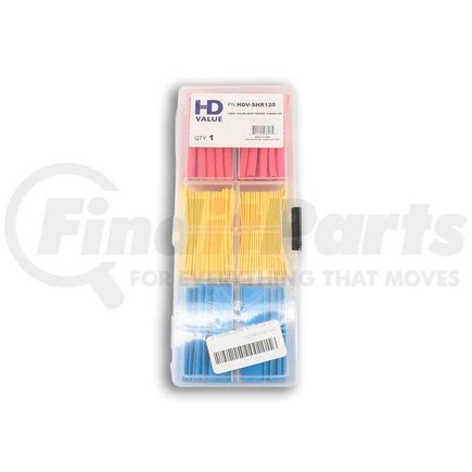 HD Value HDV-SHR120 120-Piece Color Heat Shrink Tubing Kit