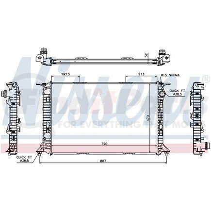 Nissens 60319 Radiator for VOLKSWAGEN WATER