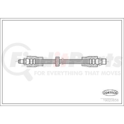 Corteco 19020656 Brake Hydraulic Hose for VOLKSWAGEN WATER