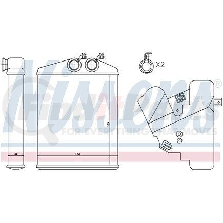 Nissens 73377 HVAC Heater Core for VOLVO