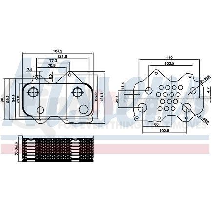 Nissens 90712 Engine Oil Cooler for VOLKSWAGEN WATER