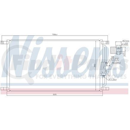 Nissens 940104 A/C Condenser for JAGUAR