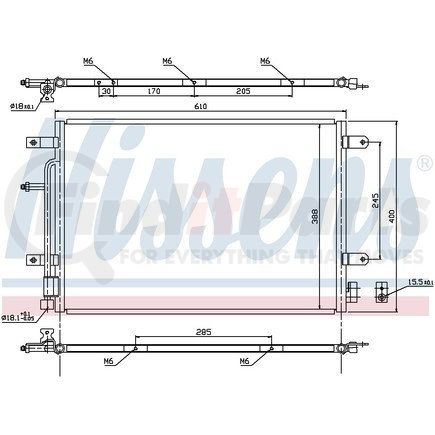 Nissens 940139 A/C Condenser for VOLKSWAGEN WATER