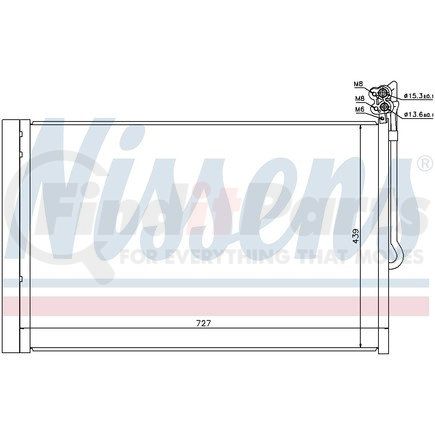 Nissens 940157 A/C Condenser for VOLKSWAGEN WATER