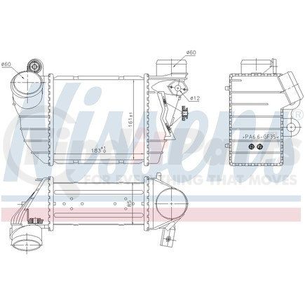 Nissens 96747 Intercooler for VOLKSWAGEN WATER