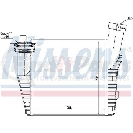 Nissens 96687 Intercooler for VOLKSWAGEN WATER