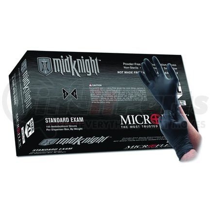 Microflex MK296XL Disposable Gloves - Nitrile, Black, XL