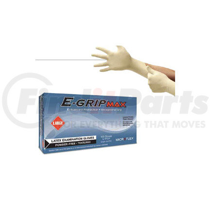 Microflex L922 E-Grip® Max Powder-Free Latex Examination Gloves, Natural, Medium