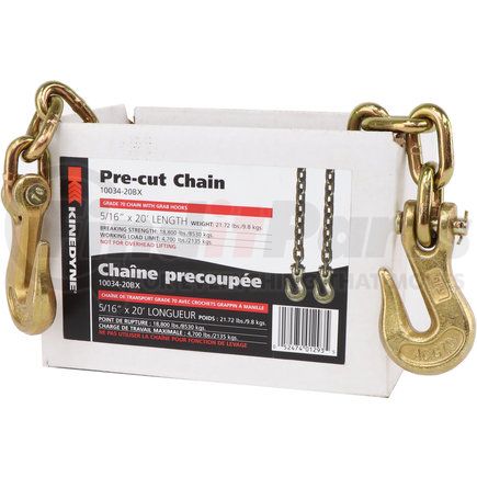 Kinedyne 10034-20BX 5/16X 20'GR70 CHAIN W/HKS,BOX