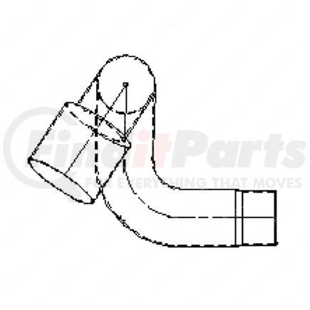 Freightliner 04-19119-000 PIPE-EXH,ENG OUT,ISB