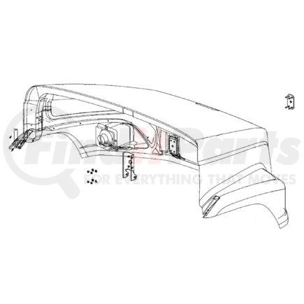 Freightliner A17-15053-000 HOOD, FLN