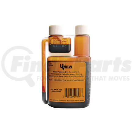 UView 483208 Multi-Purpose Dye Bottle (8oz / 240ml).  Services up to eight vehicles.