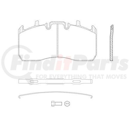 Haldex MPBD1370HD Air Disc Brake Pad